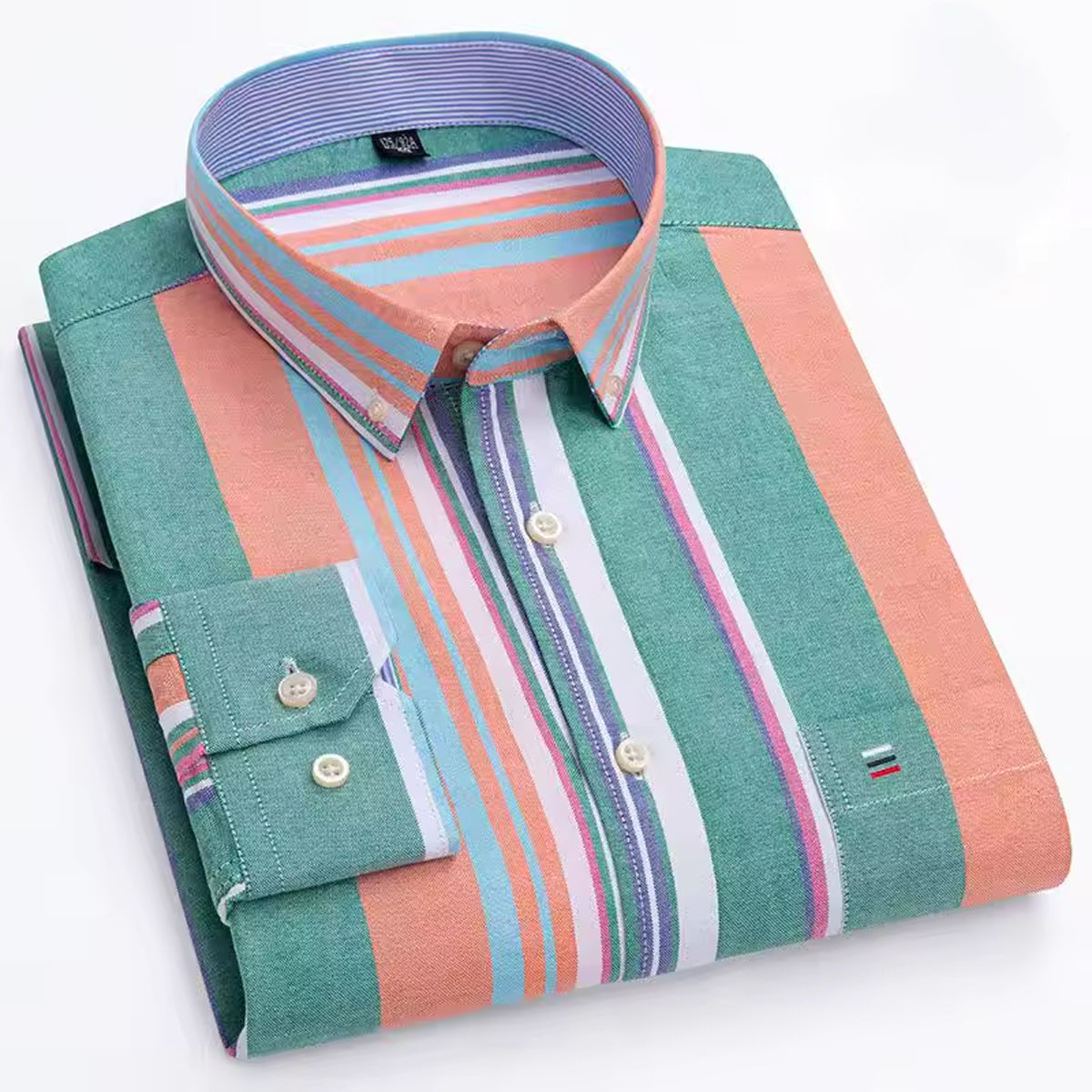 Men’s Striped Printed Casual Shirt – Soft Fabric