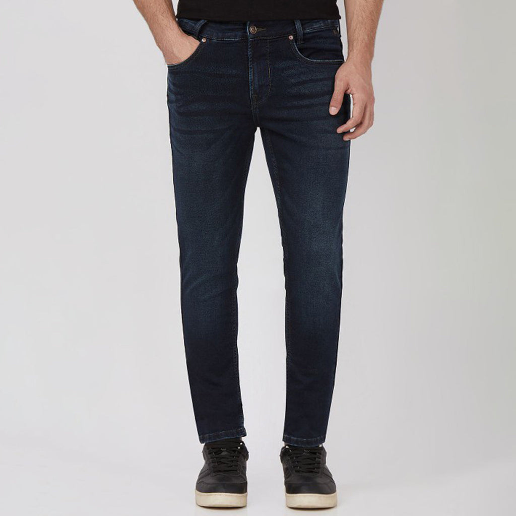 High Rise Straight Fit Men’s Jeans Blue Soft Touch