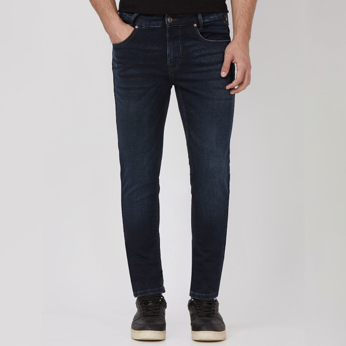 High Rise Straight Fit Men’s Jeans Blue Soft Touch