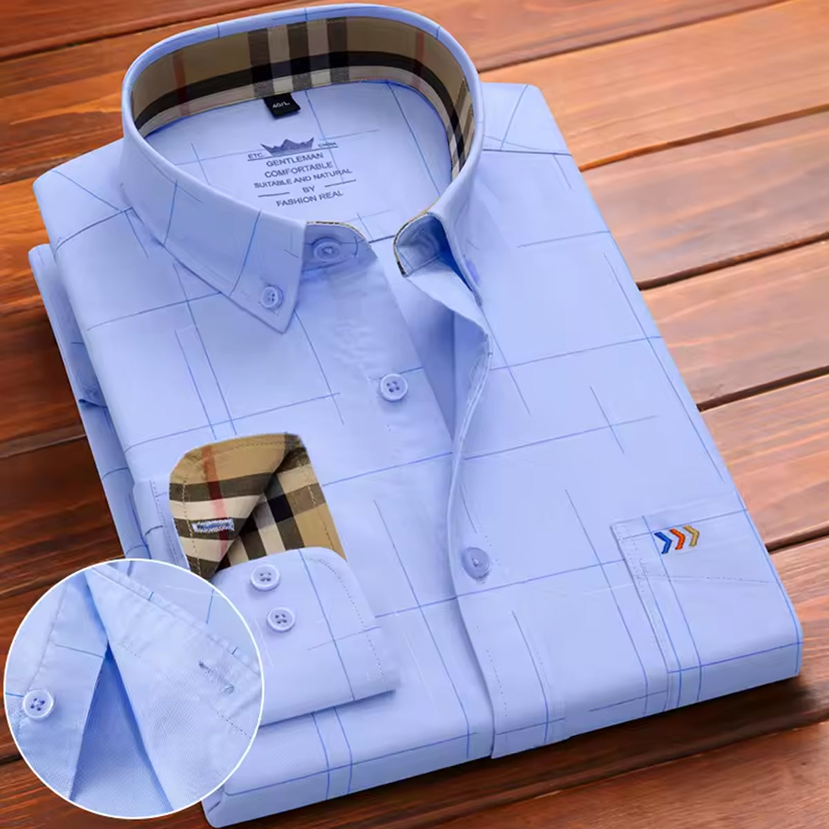 Men’s Classic Cotton Box Checkered Shirt – Regular Fit