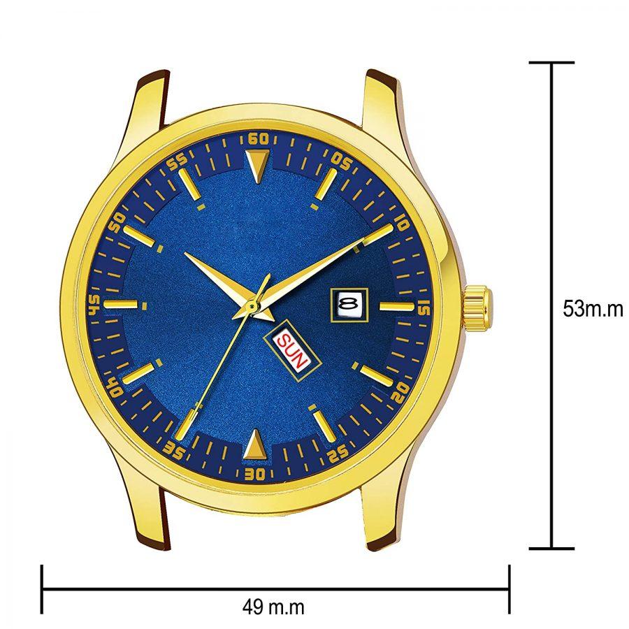 Luxury Golden Chain Day and Date Analog Stylish Latest Mens and Boys Watch