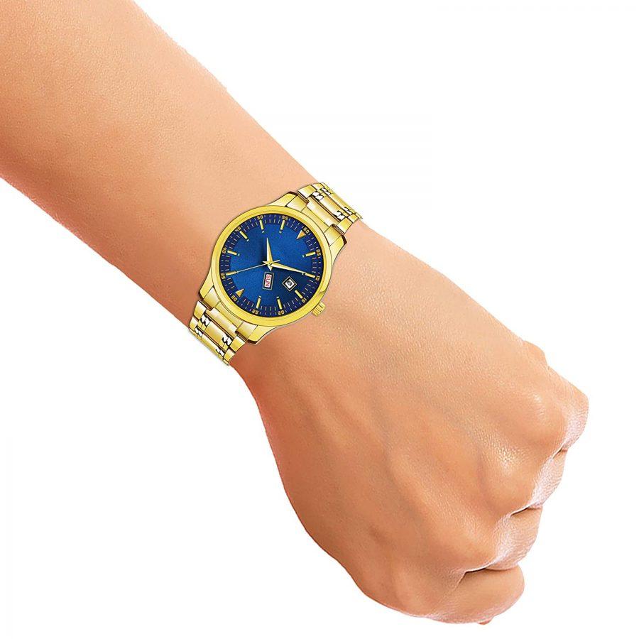 Luxury Golden Chain Day and Date Analog Stylish Latest Mens and Boys Watch