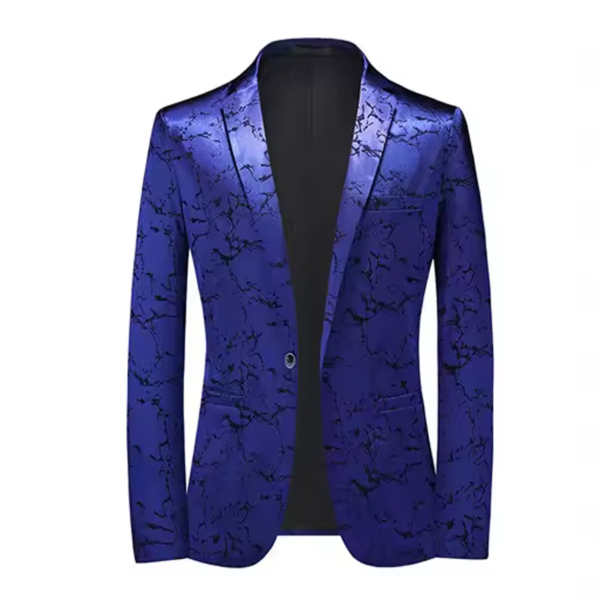 Men Printed Peak Collar Smart Fit Blazers