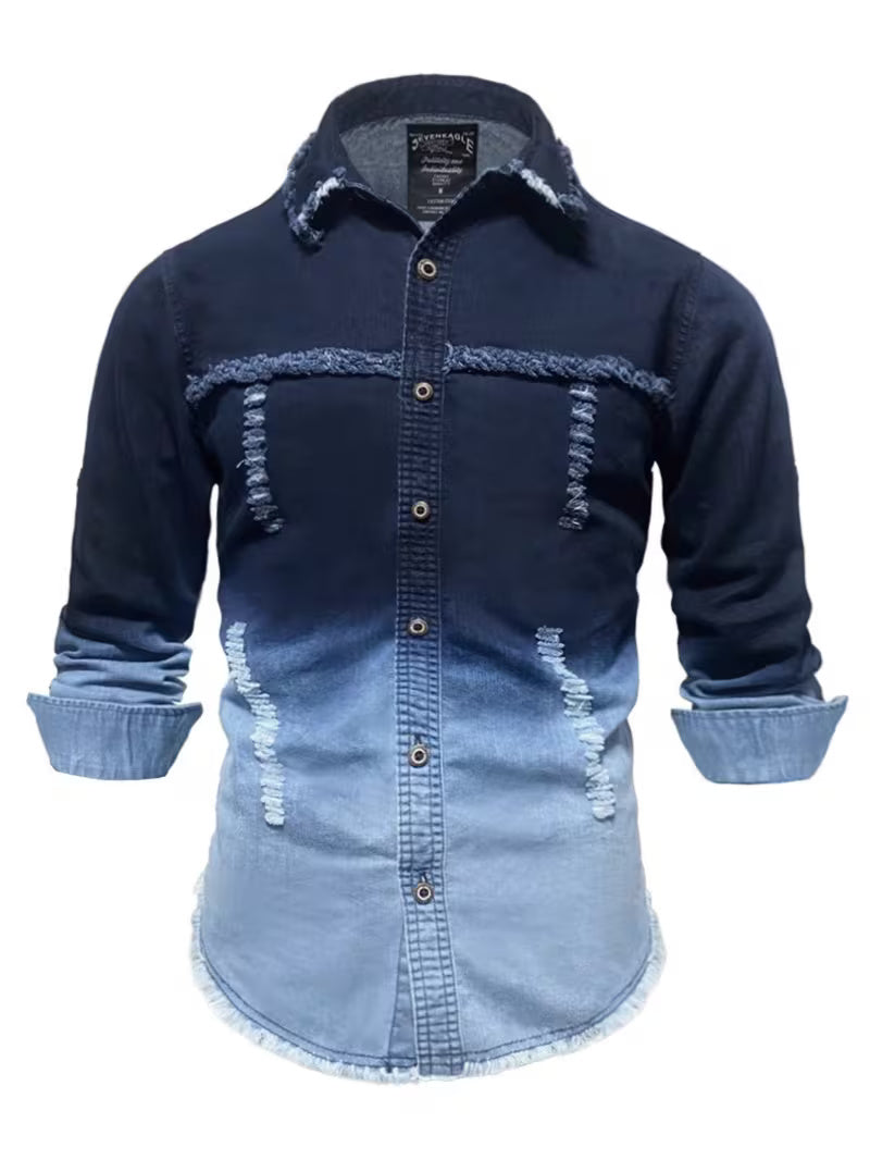 Men’s Denim Shirt Smart Casual Wear