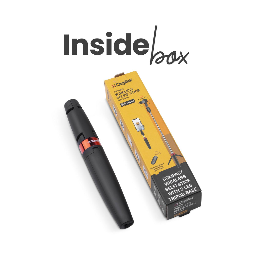 68cm Portable Selfie Stick with Wireless Remote, 3 Legs Tripod Base, Rubberized Feet, 1 Kg Max Weight Load, 360° Rotation, Compatible with All Smartphones Photography, Videography