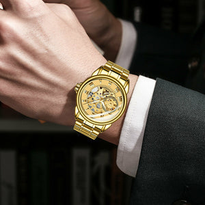 Luxury Retro Men Business Watch Automatic Mechanical Luminous Watches Waterproof