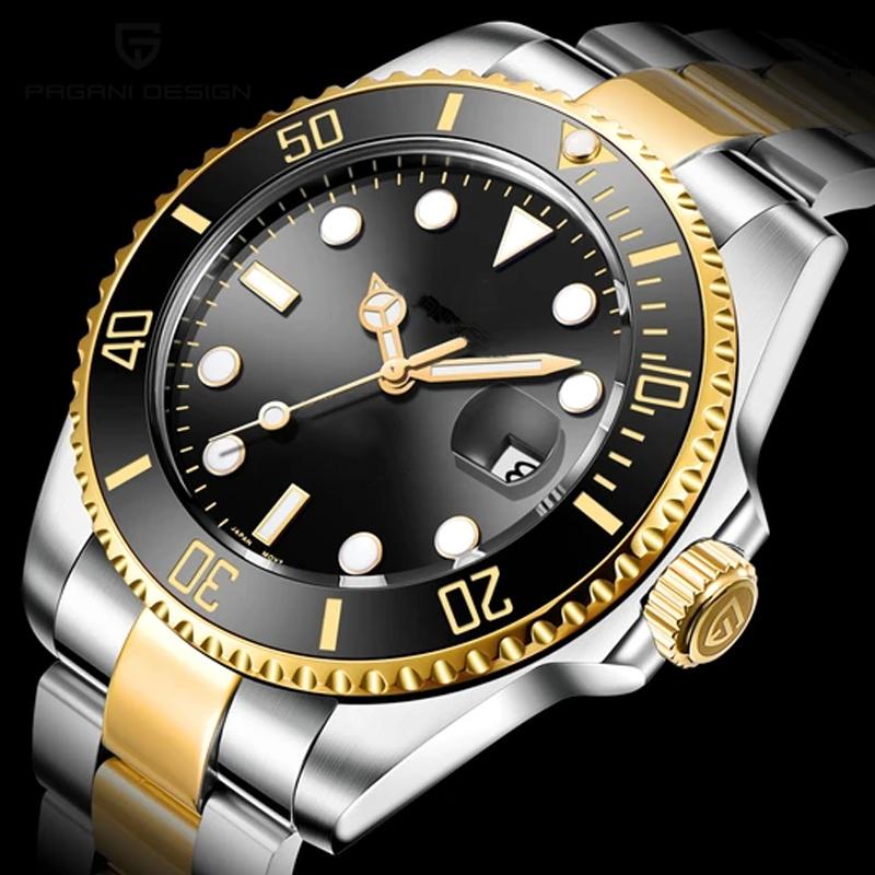 Luxury Men Watches Automatic Black Gold Watch Men