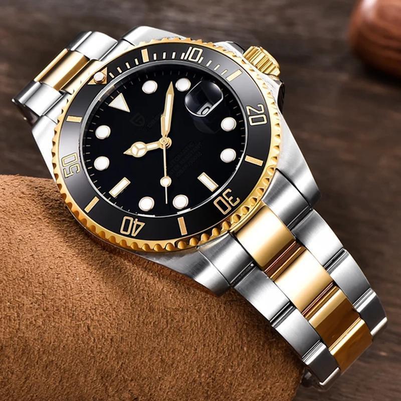 Luxury Men Watches Automatic Black Gold Watch Men